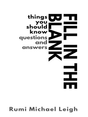 cover image of Fill in the blank